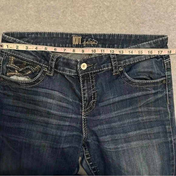 KUT from the Kloth Womens Boot Cut Denim Jeans size 12 Dark Wash KP643MA2 - Picture 8 of 12